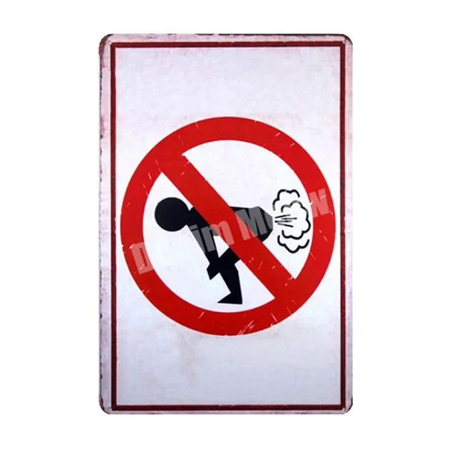 Retro-Wandschild Aus Aluminium – Witziger Spruch Für Bad, Küche Oder Bar, 20 X 30 Cm, Mit Aufhänge-Löchern
