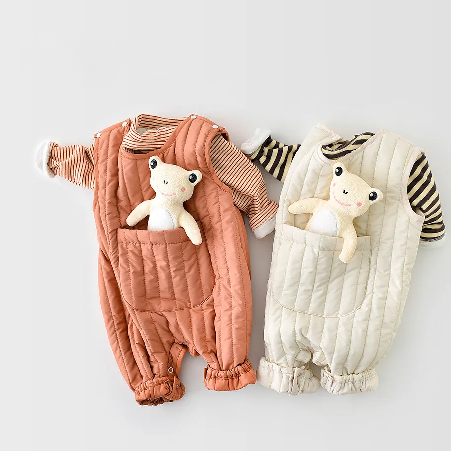 MILANCEL bébé vêtements nouveau-né bébé vêtements hiver filles barboteuses sans manches enfant en bas âge garçon combinaison gilet vêtements d'extérieur pour bébé 210226