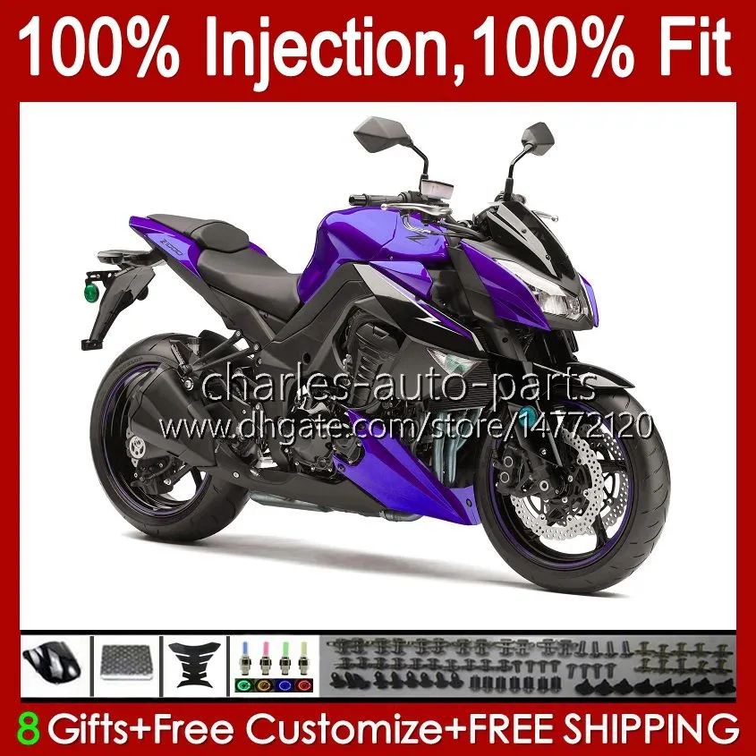 Body Injection Mold For KAWASAKI NINJA Z 1000 R Z1000 2010 2011 2012 2013 Years Bodywork 15No.70 Z-1000 Z1000R 2010-2013 Z-1000R 10 11 12 13 OEM Fairing Kit purple blk