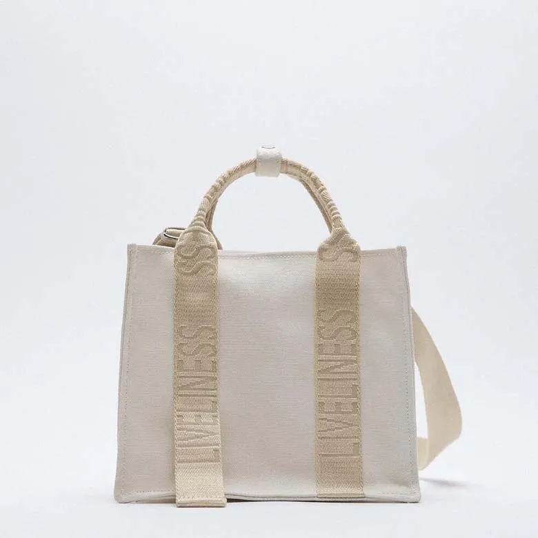 Kvinnor Handväskor Varumärken Canvas Tote Casual Brev Crossbody Väskor för Kvinnor Designer Canvas Shoulder Small Bag 2021