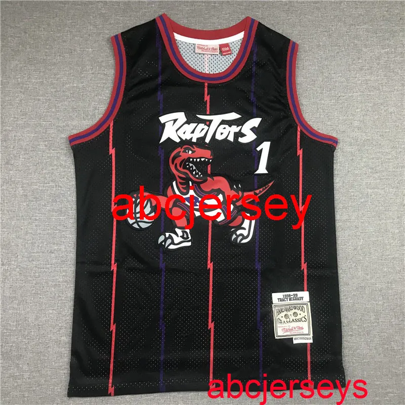 男性8スタイルジャージー1＃McGrady 2021レトロブラックバスケットボールジャージーS M L XL XXLベスト