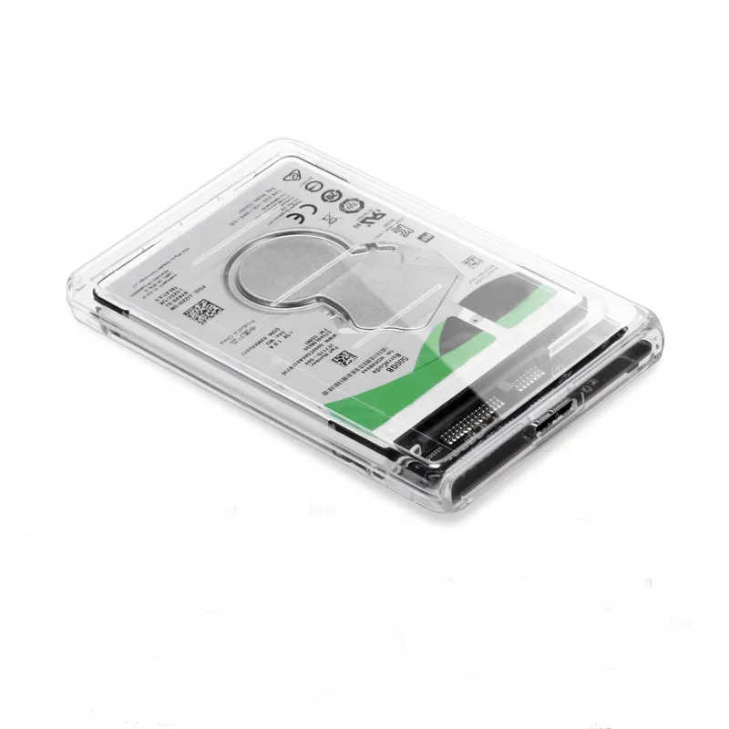 2,5 tums extern hårddiskkåpan USB3.0 till SATA Portable Clear HDD SSD Case Support UASP Verktygsfri KDJK2112