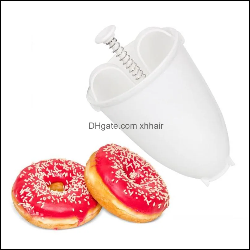 Donut Mould Easy Fast Portable Maker Manual Waffle Dispenser  Machine Arabic Plastic Lightweight Deep Fry Baking Moulds