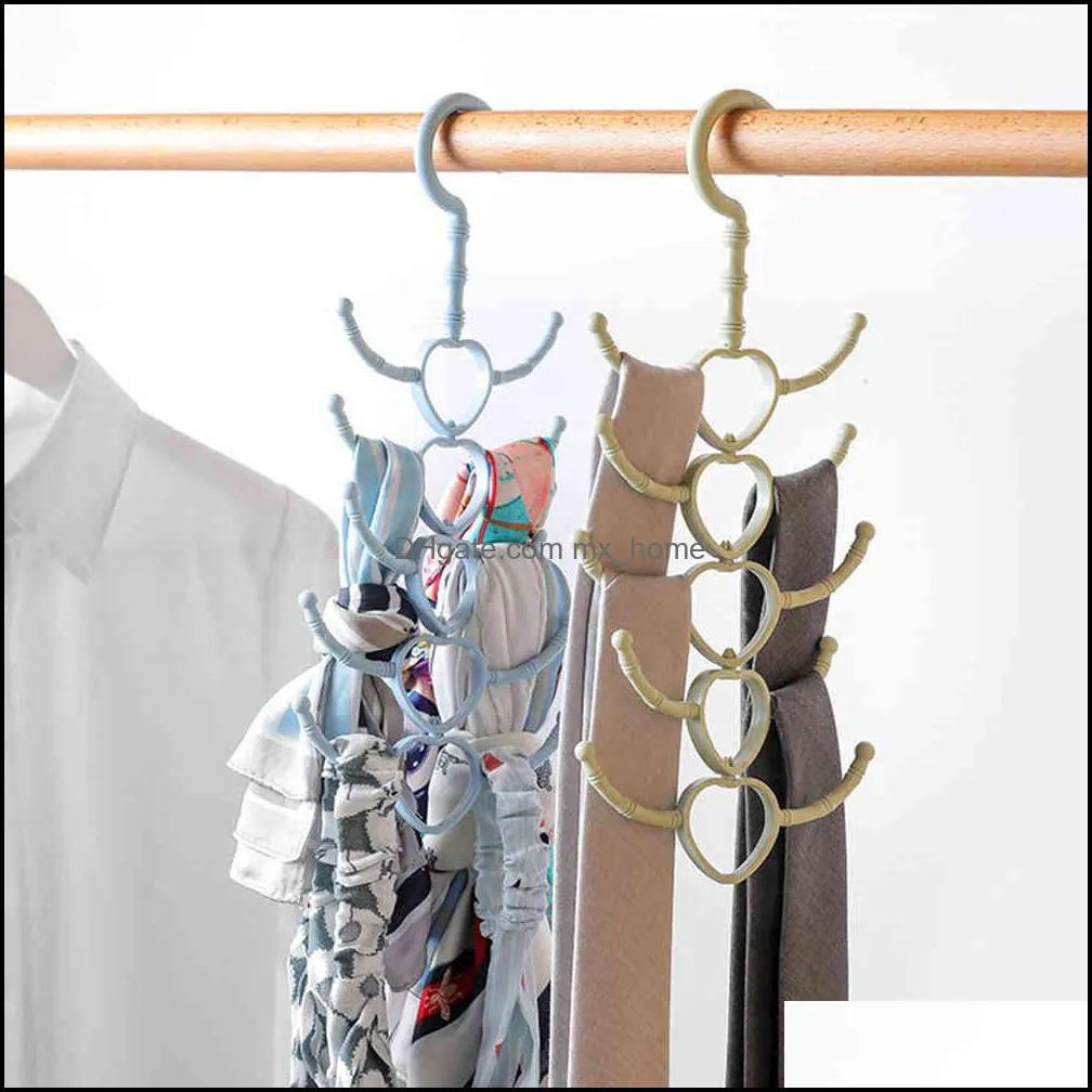 360 Degrees Rotated 10 claw Hooks Plastic Handbag Clothes Ties Bag Holder Shelf Hanger Hanging Rack Storage Organizer A0629