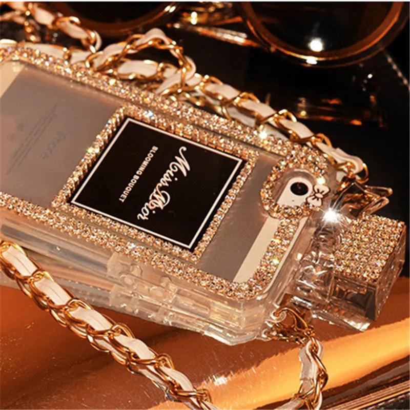 Вечеринка Crystal Phone Case Case Perfume Bottle Fashion Chace для iPhone 12 11 Pro Max XS XR X 7 8PLUS49337711