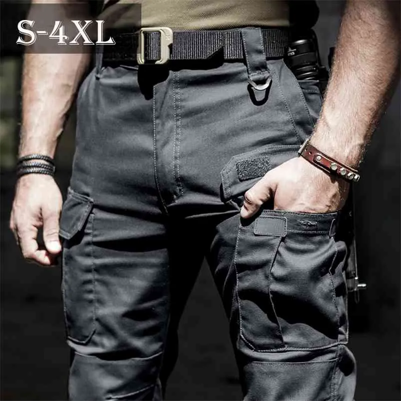 Pantalon de Combat SWAT tactique Cargo décontracté hommes armée pantalon séchage rapide actif militaire travail pantalon coton bas 210715