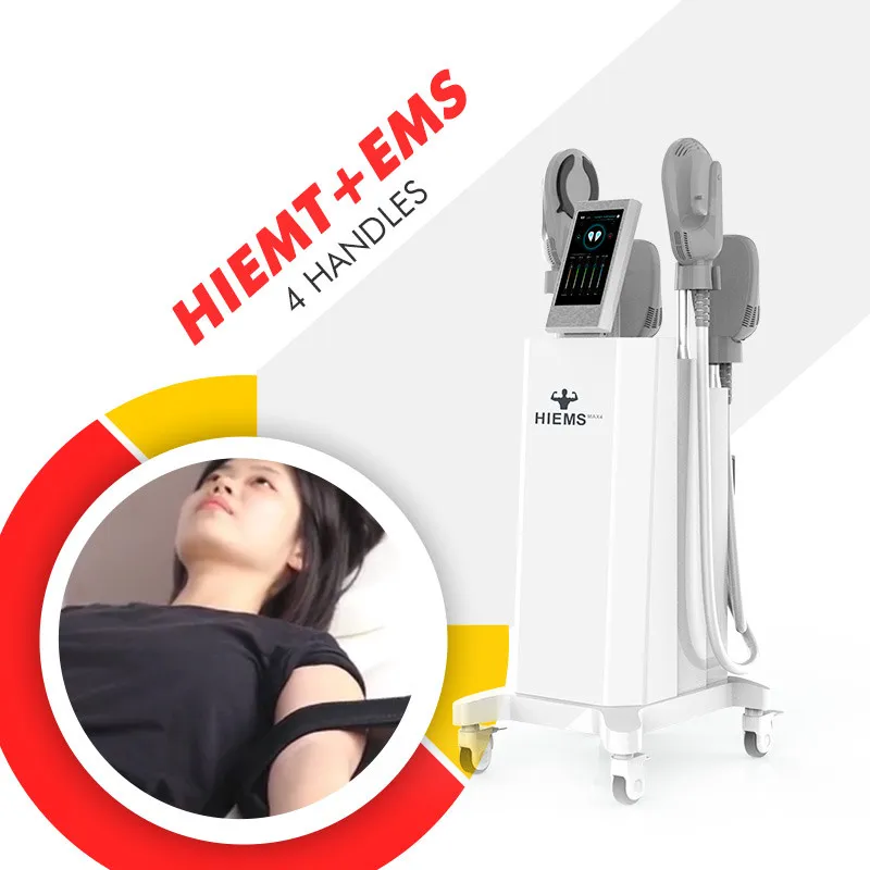 4 Handles air cooling system Body Sculpting fitness machine hiemt ems muscle building /hiems emt hip massage buttock muscle trainer electric muscle stimulation
