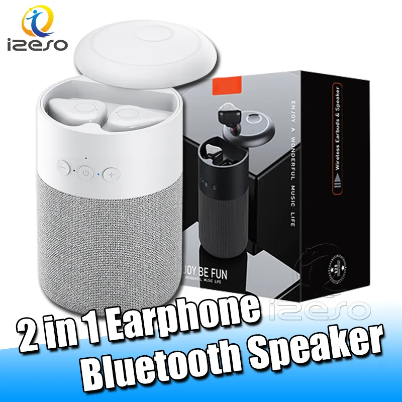 2 in 1 Bluetooth 5.1 B20 Wireless Oortelefoon Mini Speaker Sport TWS Oordopjes Handsfree Outdoor Luidspreker voor iPhone 13 12 Pro Max met retailpakket Izeso