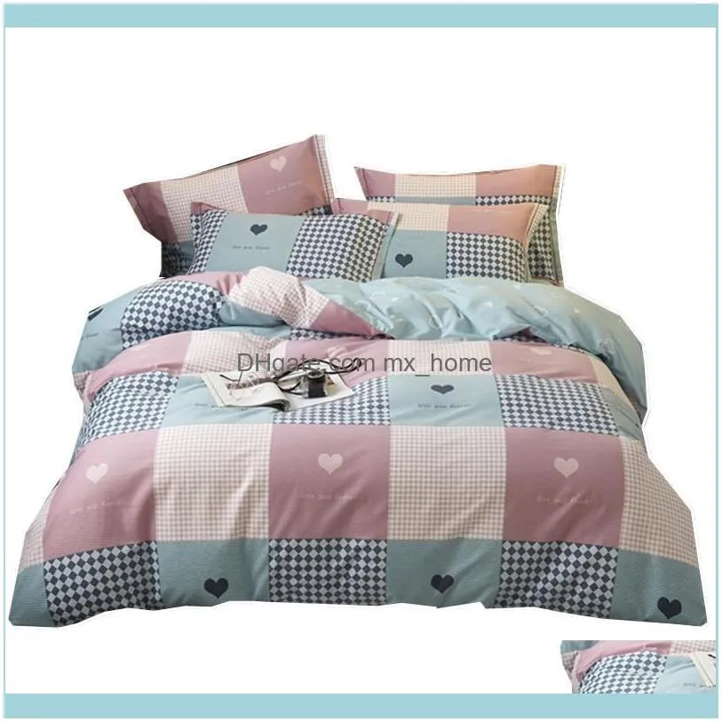 Bedding Sets Home Textile Fashion Bed Linen Set Warm Autumn And Winter Thickened 4 Pcs Sheet Quilt Cover Pillowcase Duvet Queen