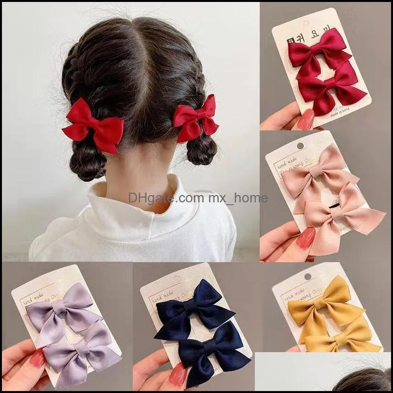 Hair Aessories Baby, Kids Maternità 2021 Tendenze di vendita coreane Prodotto Bambini Cute Sweet Kawaii Bow Knot Clips Baby Girl Copricapo Tornante