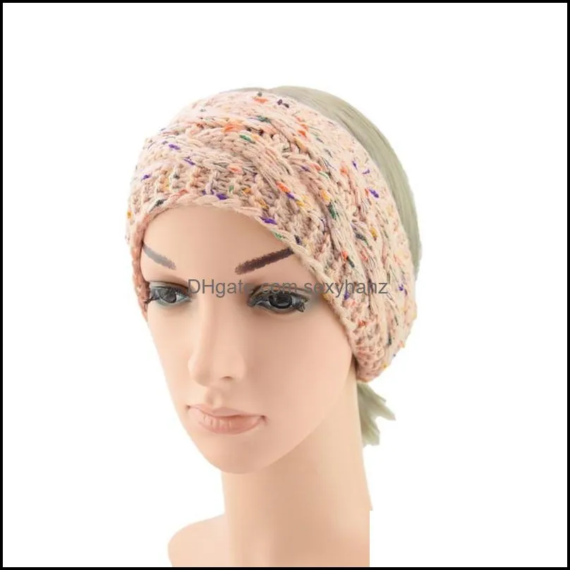 Knitted Hairband Crochet Headband Knit Winter Head Wrap Style Headwrap Ear Warmer Headwear Cap Hair Accessories GWB11742