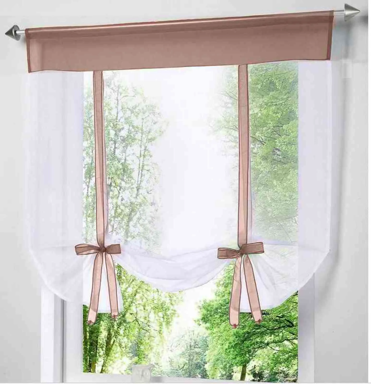 Moderna cozinha curta tule para sala de estar divisor casa transparente cortina cortina drape janela voile