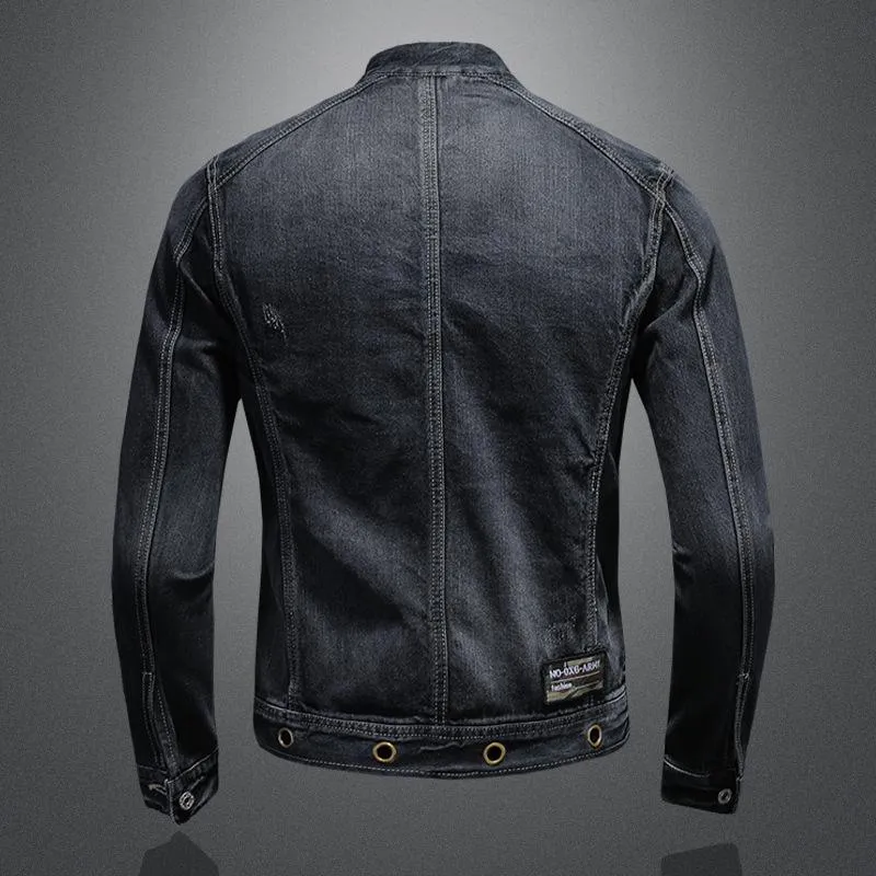 Denim motorcycle jacket mens on sale