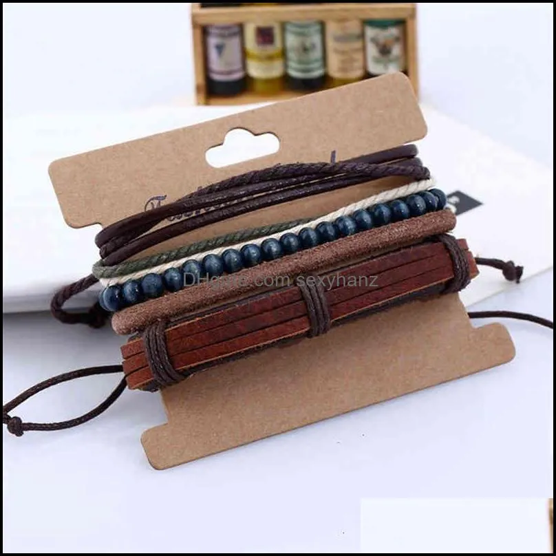 Bracelets bracelet men`s jewelry stable woven DIY leather suit