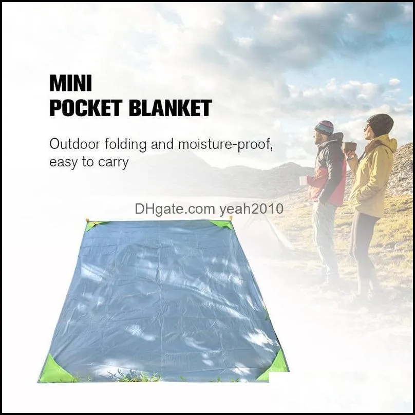 Blankets Lightweight Blanket Waterproof Sandproof Pocket Beach Picnic Camping Portable Groundsheet Tarp