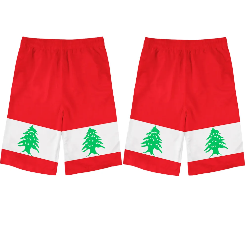LIBANO pantaloncini giovanili maschili fai da te nome personalizzato gratuito numero lbn bandiera nazionale lb arabo arabo libanese paese stampa foto pantaloni casual