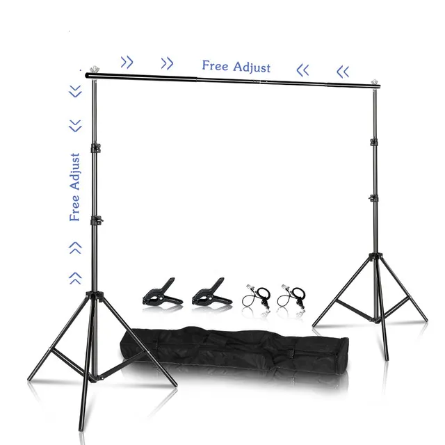 Sh Photography Background Stand Kit med justerbara stativ Support System Bakgrund för fotostudio Chromakey Green Screen Frame