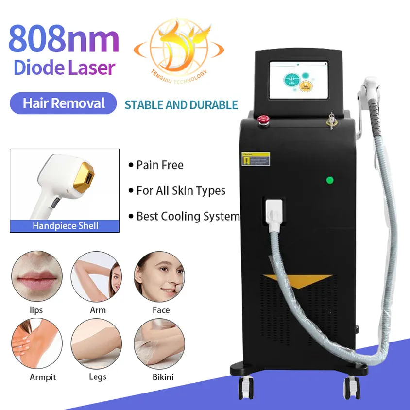 808 Usuwanie lasera włosów 808 nm maszyna diodowa pielęgnacja skóry depilacja laser zatwierdzona