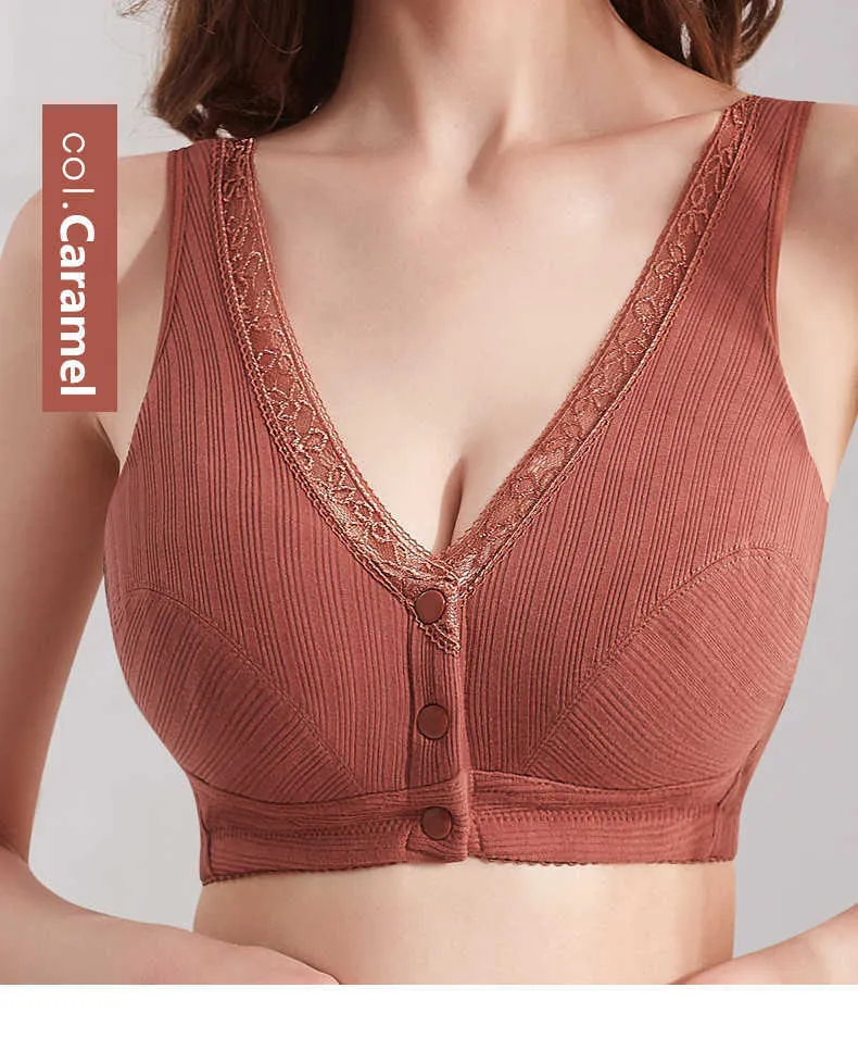Maternity Nursing Bra Breastfeeding Gathered Pregnancy Clothes Cotton  Underwear Women Thin Front Open Cup Bras Breast Fe Color BK Bands Size 40