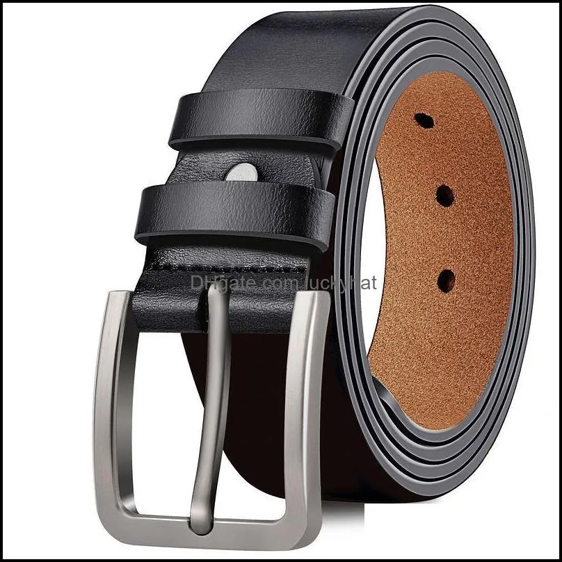 Cow Leather Belt Luxury Strap Male Belts For Fashion Classice Vintage Pin Buckle Men High Quality Large Size