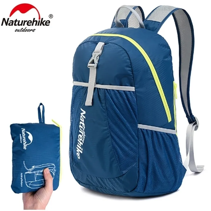 Utomhus vikning ryggsäck 20l bärbar vandringspåse sport klättring camping strand pack vattentät 220216