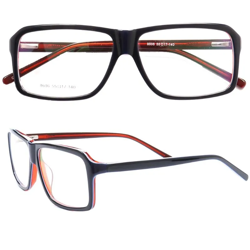 Mode lunettes de soleil cadres femmes surdimensionné carré monture de lunettes hommes lunettes optiques pleine jante rétro classique Prescription lunettes lunettes
