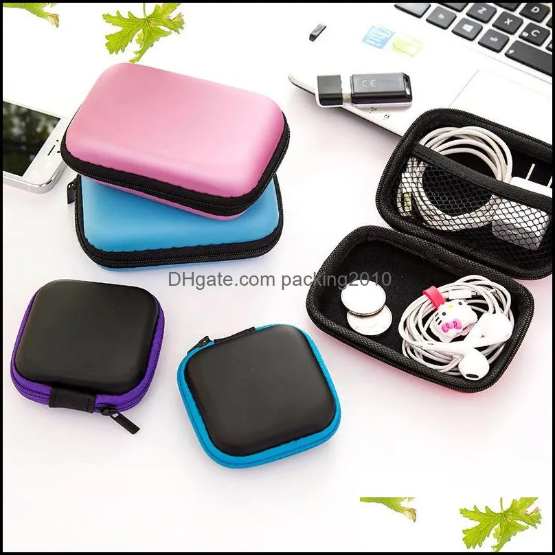 Storage Bags Earphone Holder Case Bag Mini Zipper Hard Headphone Portable Earphones USB Memory Card Box Organizer Cable