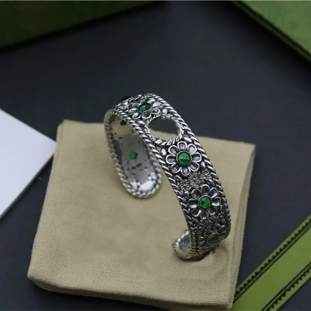 Woman Bracelets Open Diamond Bracelet High Quality Silver Bracelet Forwoman Selling Bracelet Brass Fashion Jewelry Supply NRJ176N