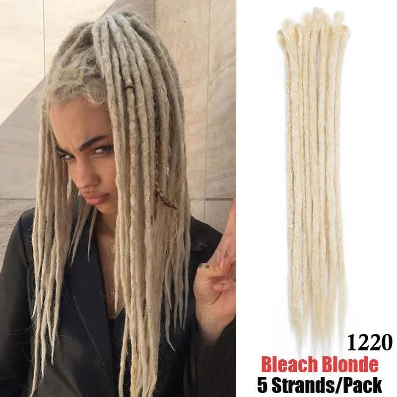 Strands Dreadlock Extensions 12'' Dreadlock Extensions Braids Reggae Hair  10 Strands/pack Reggae Hip-hop Handmade Synthetic braiding Goddess Crochet