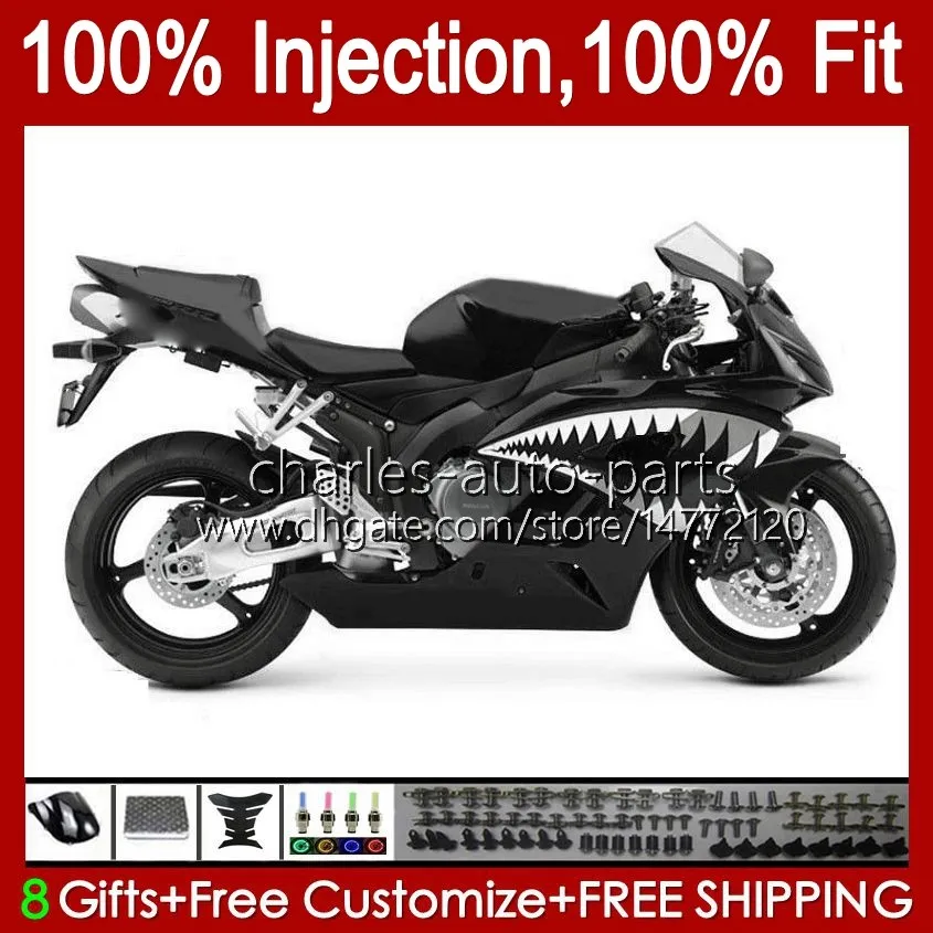 Honda CBR 1000 Shark Black CBR1000 RR CC 04-05 Body 52No.139 CBR 1000RR 1000CC CBR1000RR 04 05 Bodywork CBR-1000 2004 2005 사출 금형 페어링 키트