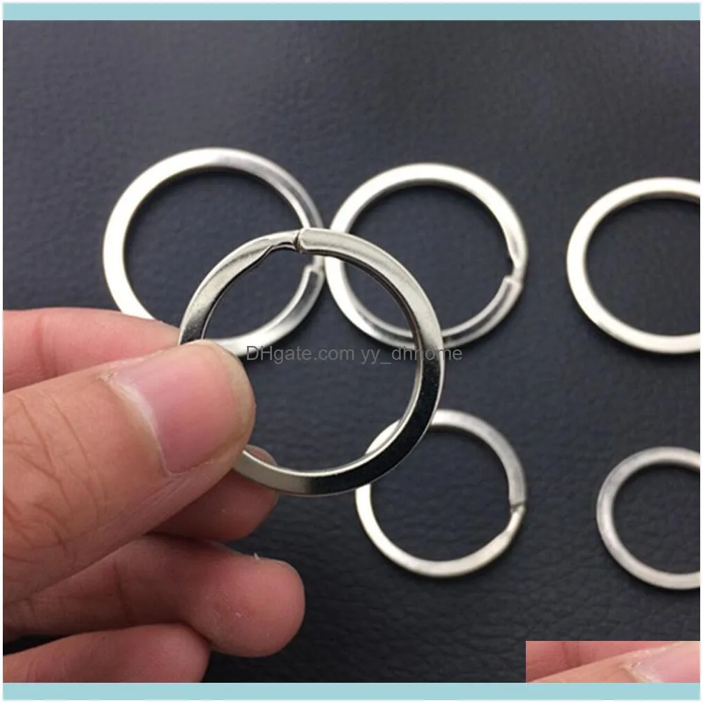 10pcs Metal Stainless Steel Key Holder Split Rings Keyring Keychain Keyfob Accessories 25mm