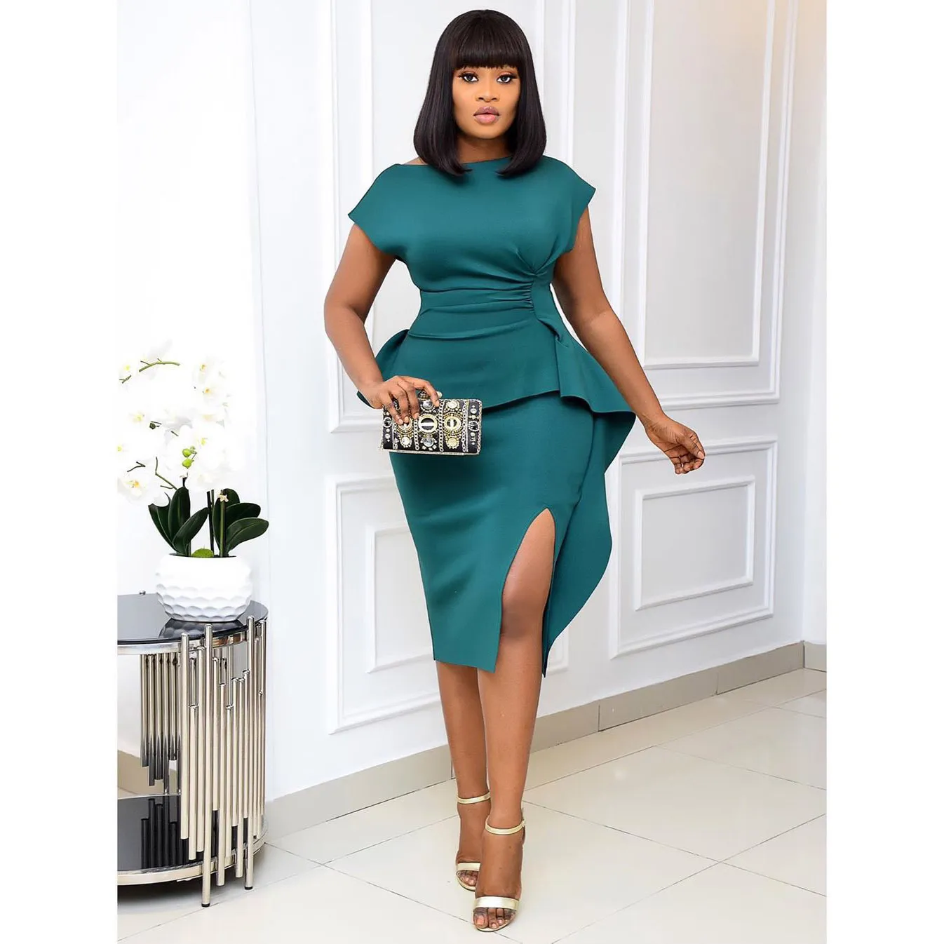 Short dress hotsell with split