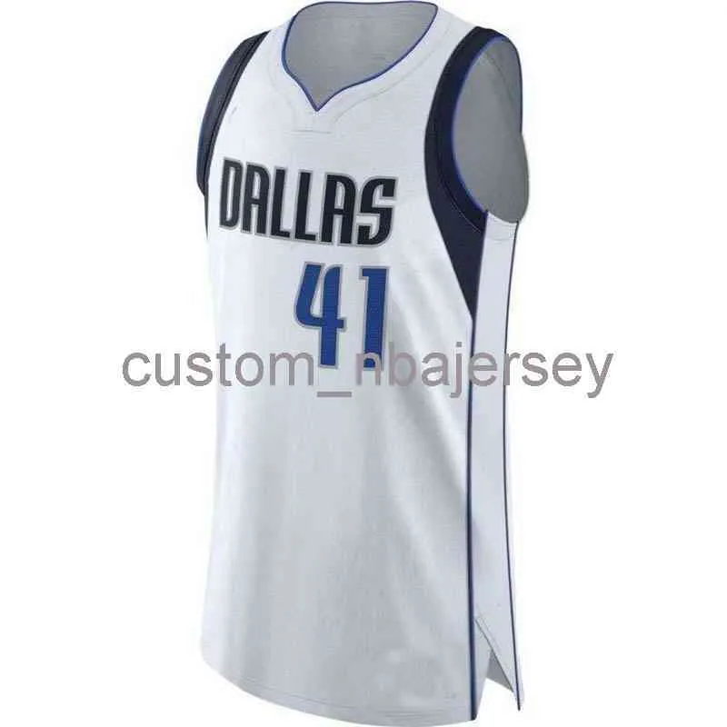 Mens Women Youth Dirk Nowitzki #41 White Jersey stitched custom name any number