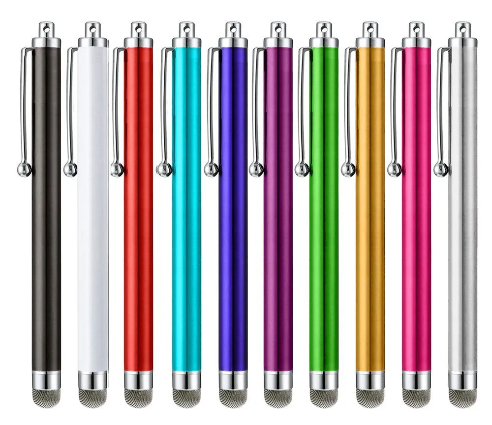 Mesh Fiber Stylus Pen Metal Touch Pennor för iPhone Samsung Alla Kapacitiva skärm Smart Phone Tablet