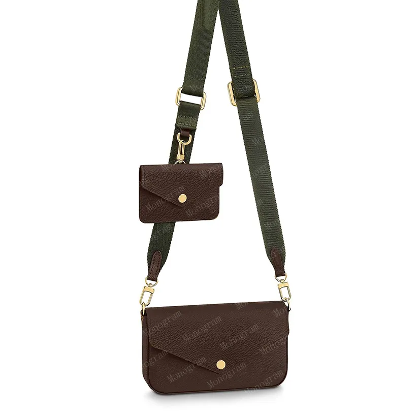 2024 CROSS Body Bord Femmes 3in1 Sacs de corps crossbody épaule authentique véritable sac à main en cuir