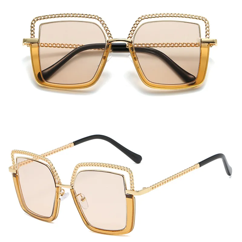 Sunglasses Ch1823 Fashion Sunglasses Toswrdpar Eyewear Sun Glasses Designer Mens Womens Brown Cases Black Metal Frame Dark 50mm Lenses for Beach OQXZ