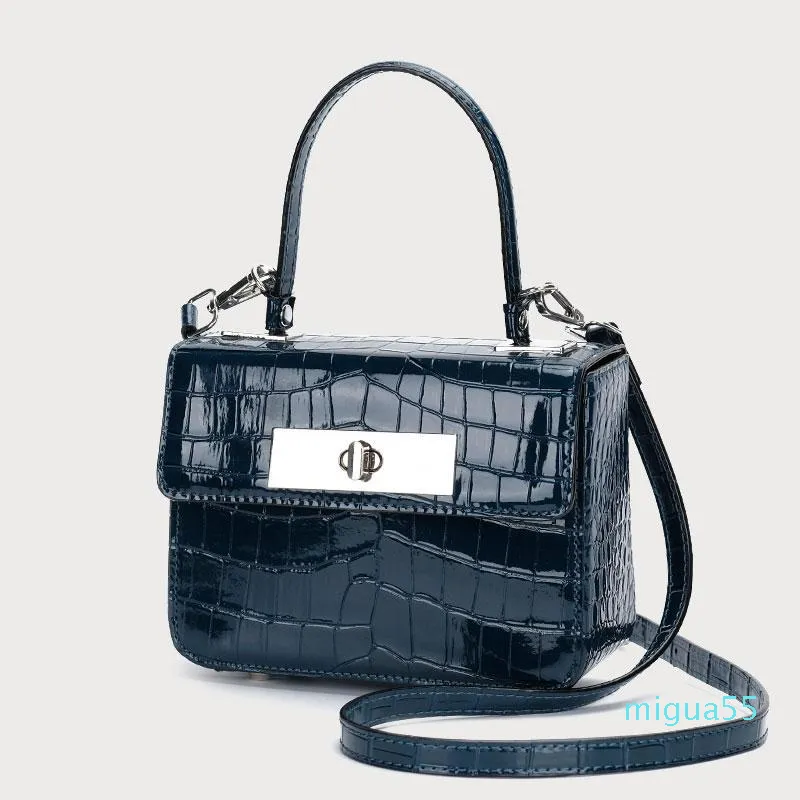 Shoulder Bags Niche Design Texture Handbag Messenger Crocodile Zipper Pocket Autumn Elegant Black Minority Bag