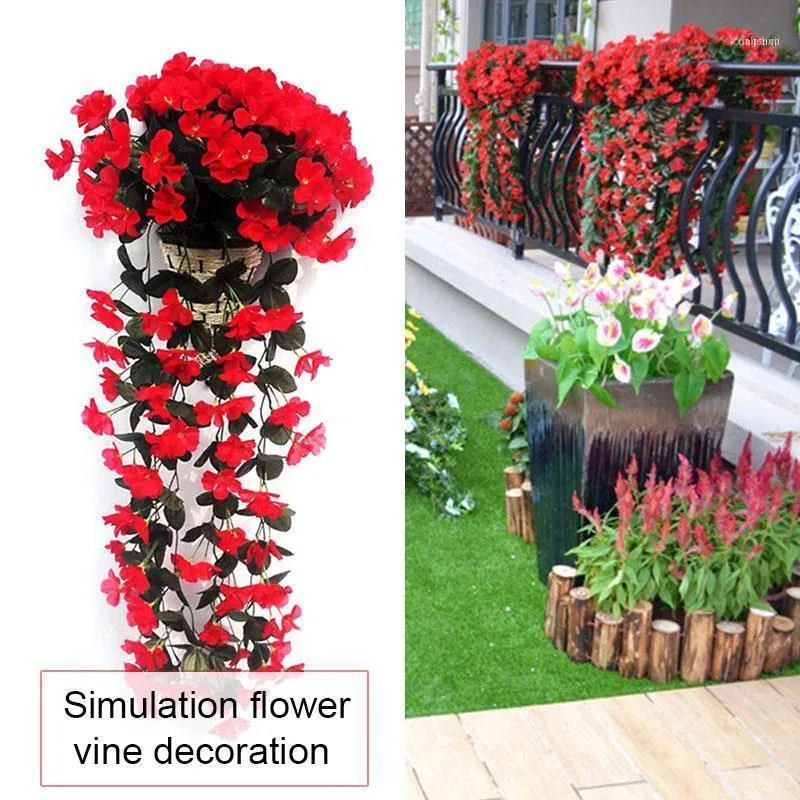 シルククロス美しい花の花のヴィインオフィスパーティーの装飾品ヨーロッパのシミュレーションバイオレット蘭の家の装飾1