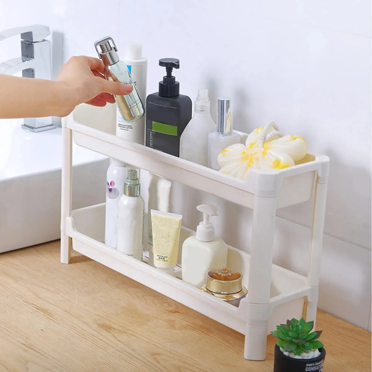 2/3/4 Tier Slanke Slide Out Keuken Trolley Rack Houder Storage Organizer op Wiel Keuken Opbergrek