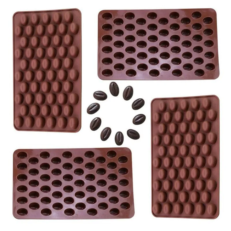 Ustensiles de cuisson en Silicone chocolat grains de café en forme de moules moule gelée glace bonbons sucre outil outils de cuisson gâteau décoration cuisson