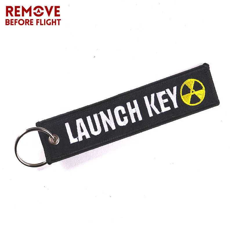 Fashion Nuclear Launch Key Chain Bijoux Keychain for Motorcycles and Cars Gifts Tag Embroidery Key Fobs OEM Keychain Bijoux 1
