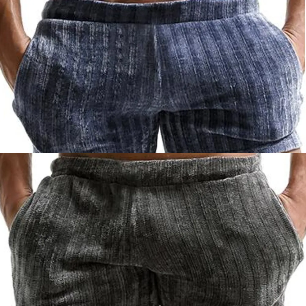 Shorts Mens Corduroy Vintage Atmungsaktive weiche Trunk Elastische Taille Side Pocket Foe Mann C0222