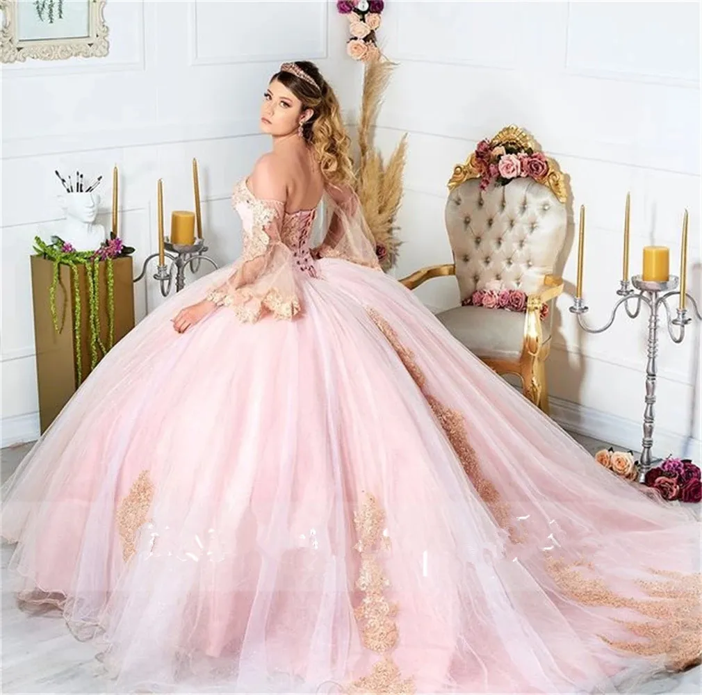 Vestidos de xv store años rosa blush
