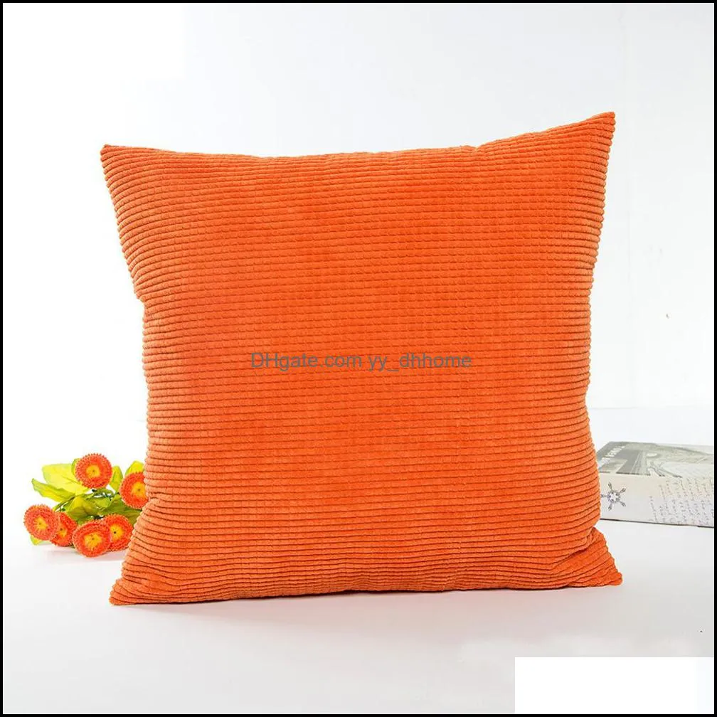 Brief Square Pillow Cover 45*45cm Solid Color Pillow Case Home Decorative Cotton Pillowcase 17.5inch Wonderful Touch