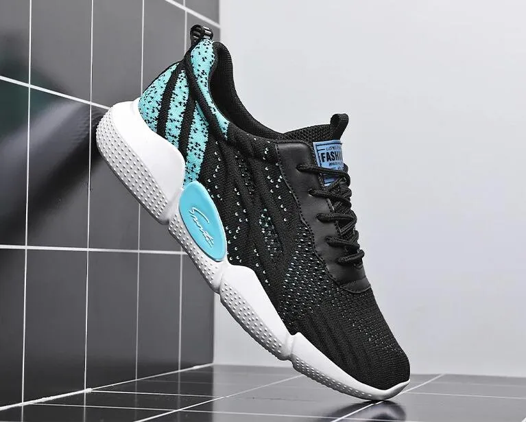 2022 Toptan Vahşi Nefes Moda Tasarımcısı Ayakkabı Sneakers Siyah Beyaz Mavi Erkek Hafif Koşu39-44