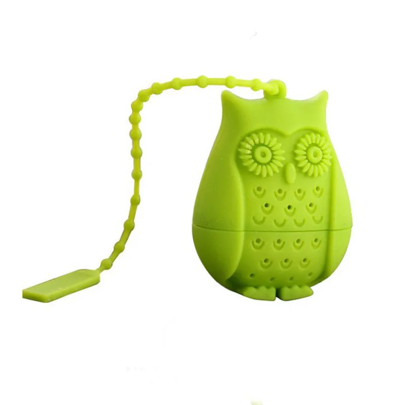 Silicone Owl Loose Tea Bag Holder Infuser Filter Perforated Strainer Teaspoon Filter Infuser Cartoon Loose Leaf Tea Maker 103