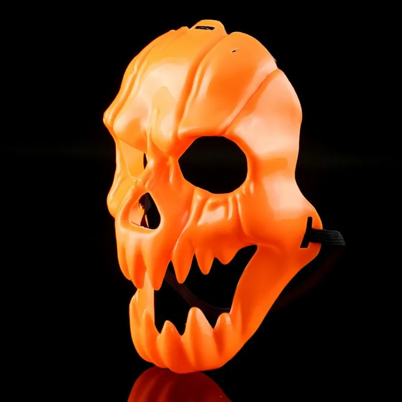 Halloween Cosplay Pumpkin Mask Costume Party Props Plastic Fancy Mask Scary Full Face Horror Mask Funny Terror
