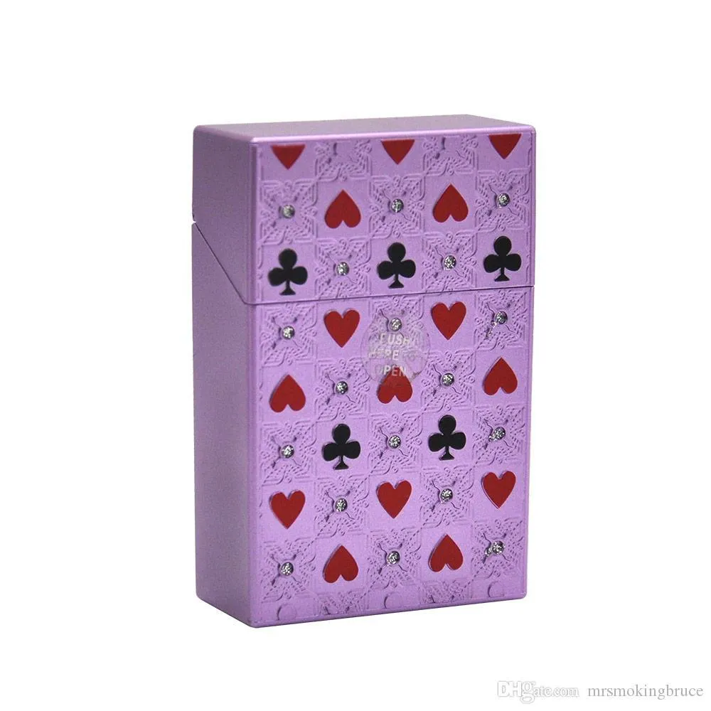 Poker Style Plastic Cigarette Case Cover 87MM*55MM*22MM Regular Cigarettes Case Holder Hard Plastic Tobacco Box