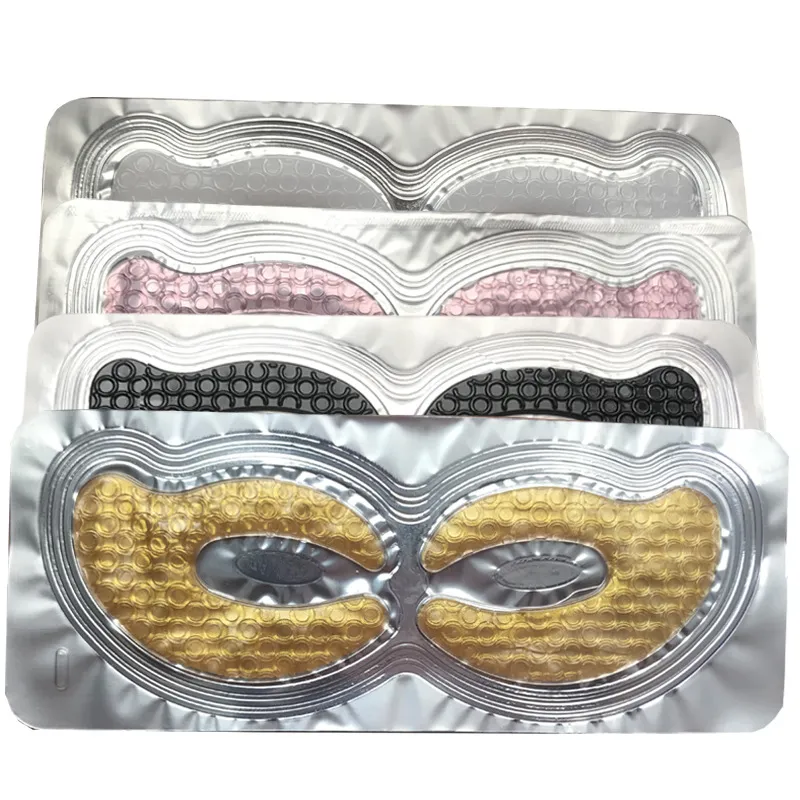 Patchs de masque pour les yeux en cristal de collagène pour sacs oculaires rides cercles sombres éclaircir les coussinets oeil hydratants profonds