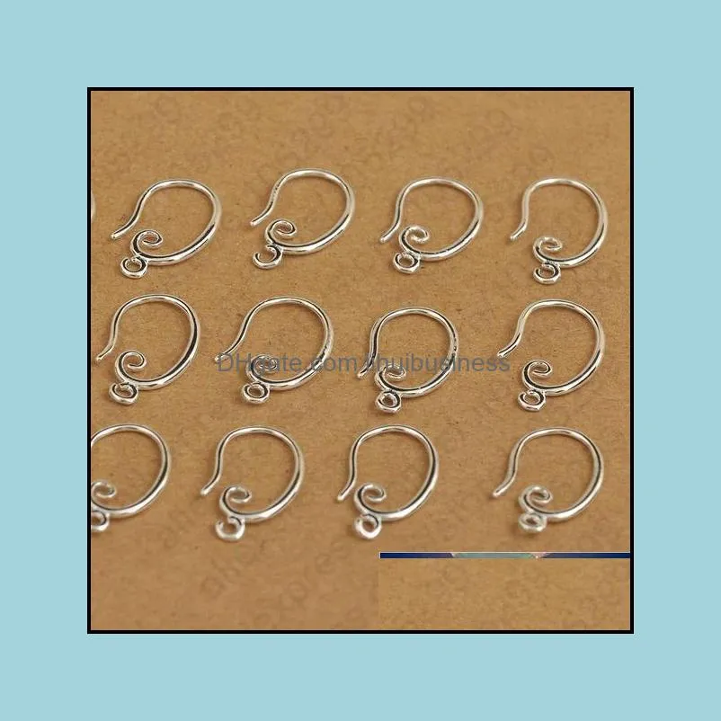 Wholesale 50pcs 925 Sterling Silver Hook Earring Earwire DIY Jewelry Finding Accessories